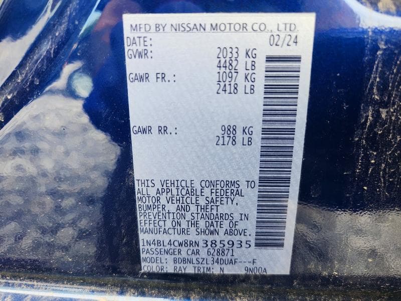 2024 NISSAN ALTIMA SR 13