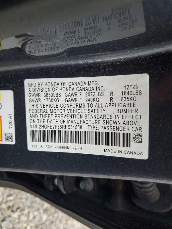2024 HONDA CIVIC SPORT 12