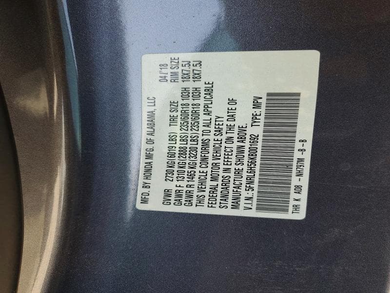 2019 HONDA ODYSSEY EX 14