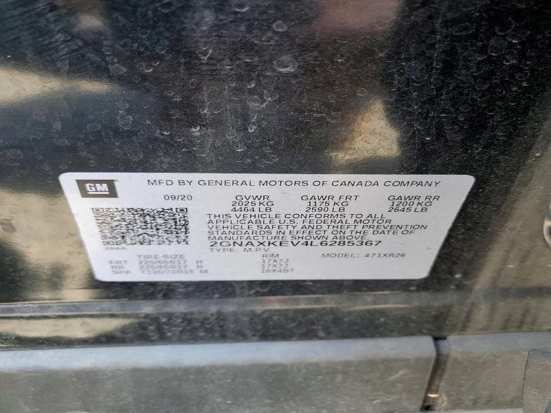 2020 CHEVROLET EQUINOX LT 13
