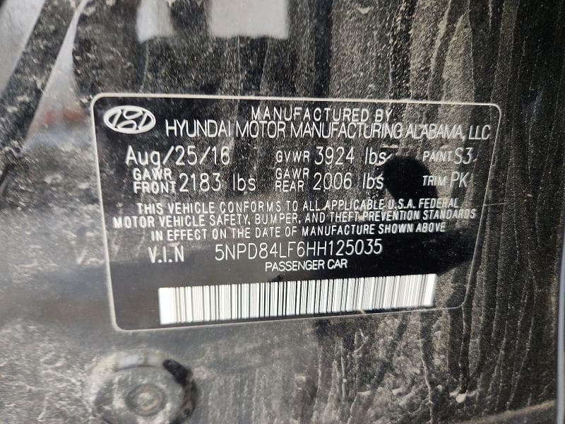 2017 HYUNDAI ELANTRA SE SE 12