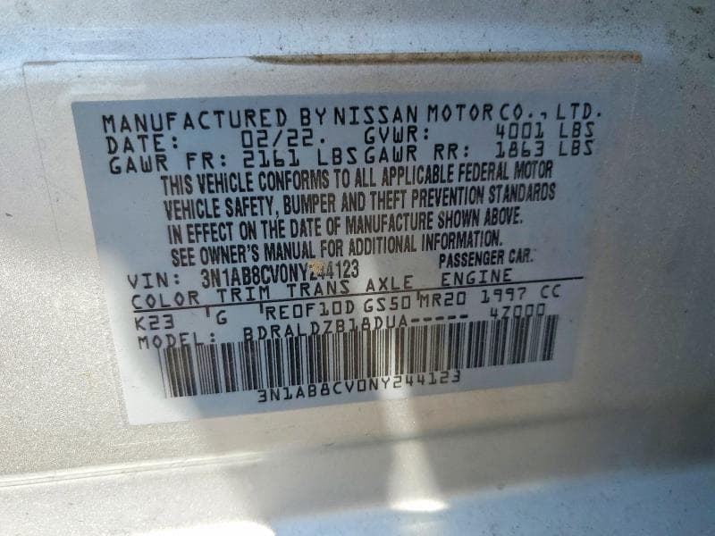 2022 NISSAN SENTRA SV 12