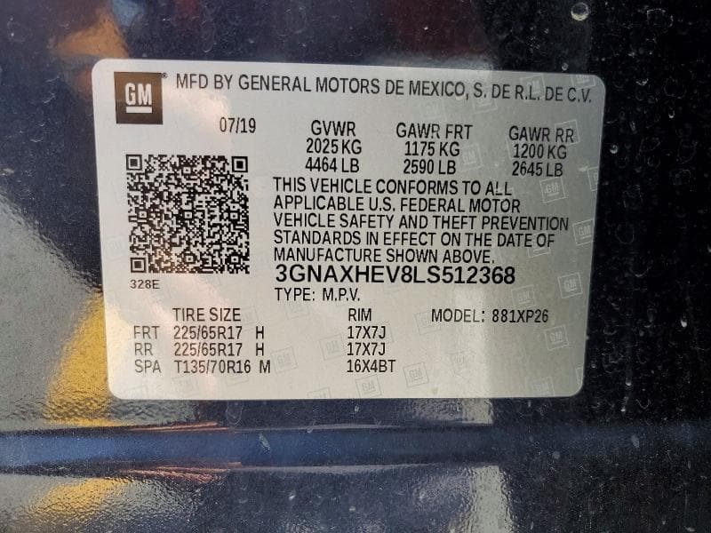 2020 CHEVROLET EQUINOX LS 13