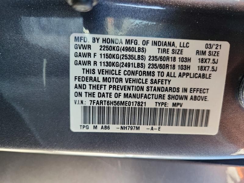 2021 HONDA CR-V EX 13