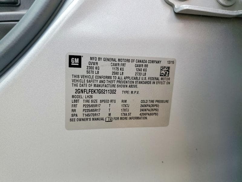 2016 CHEVROLET EQUINOX LT LT 13