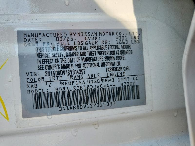 2025 NISSAN SENTRA SR 12
