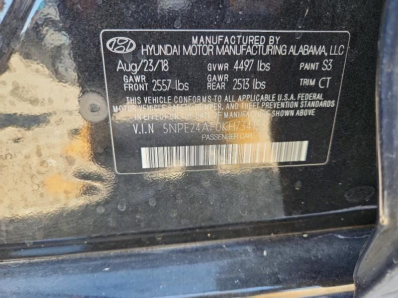 2019 HYUNDAI SONATA SE 12