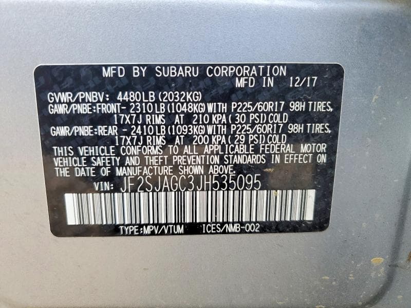 2018 SUBARU FORESTER 2.5I PREMIUM 13