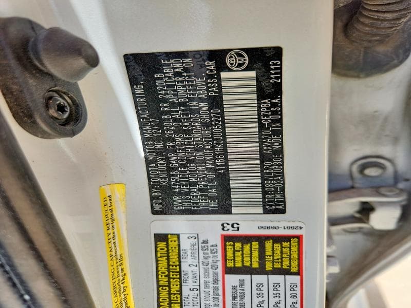 2018 TOYOTA CAMRY XSE 12