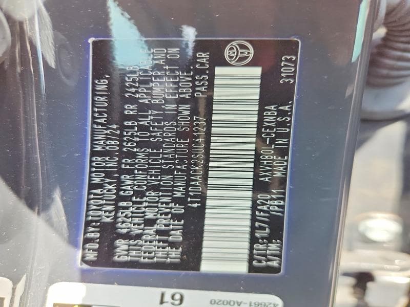 2025 TOYOTA CAMRY LE 12