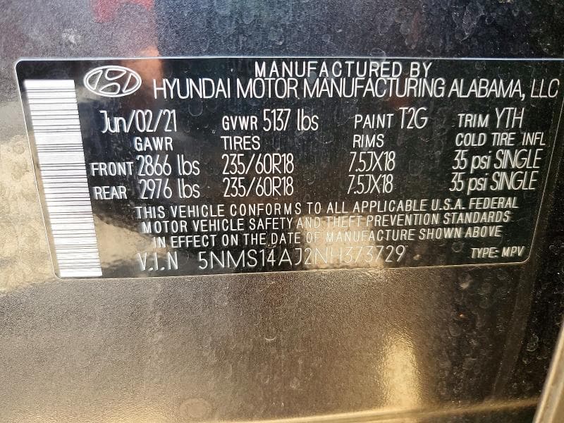 2022 HYUNDAI SANTA FE SE 13