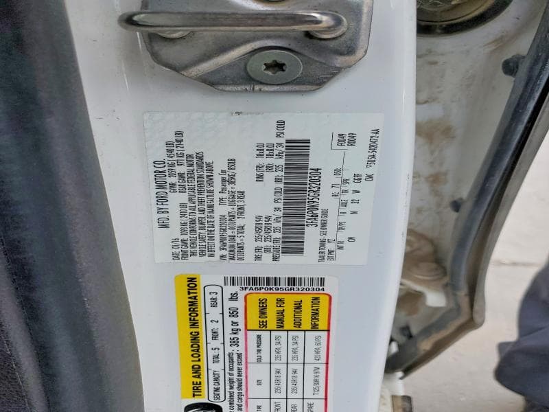 2016 FORD FUSION TITANIUM TITANIUM 12