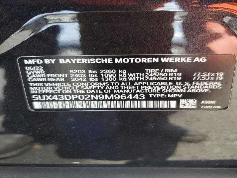 2022 BMW X3 SDRIVE30I 13