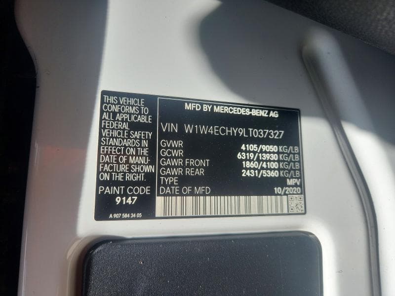 2020 MERCEDES-BENZ SPRINTER 2500 2500 13