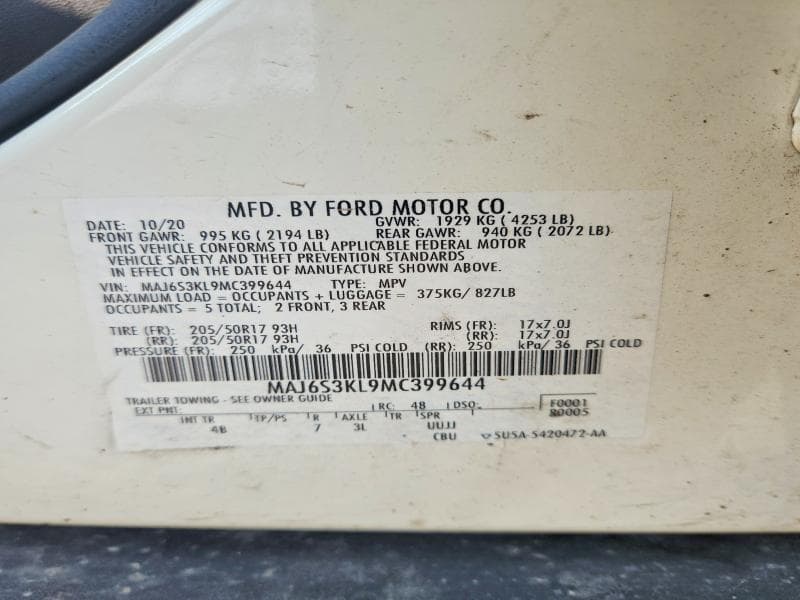 2021 FORD ECOSPORT TITANIUM TITANIUM 14