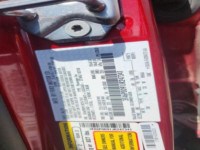 2018 FORD FUSION TITANIUM/PLATINUM 12