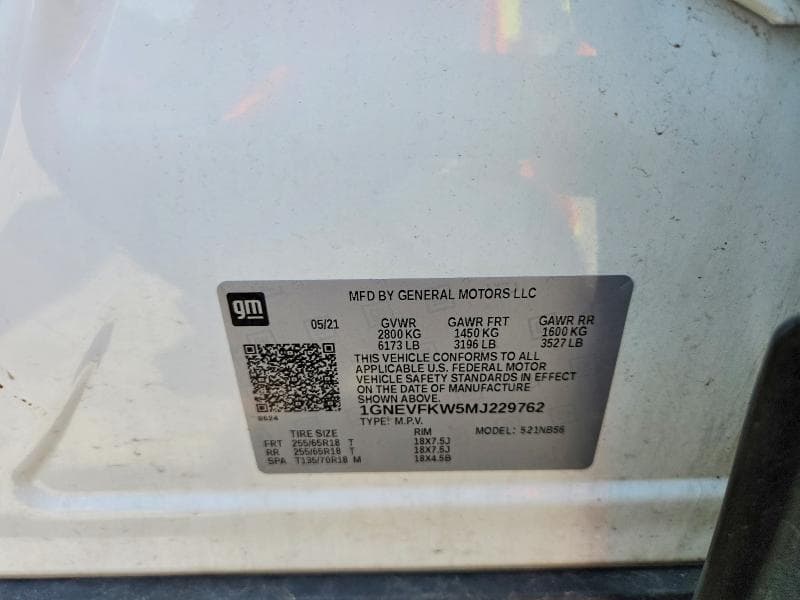 2021 CHEVROLET TRAVERSE LS 13