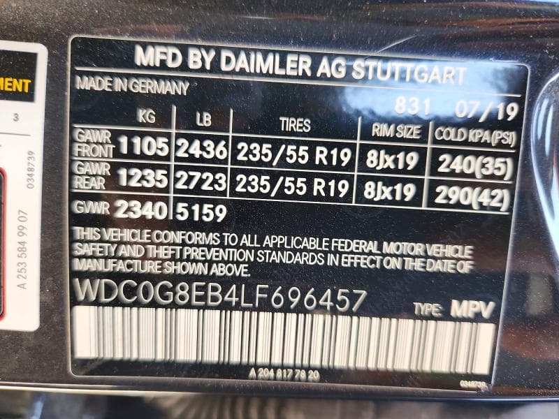 2020 MERCEDES-BENZ GLC 300 4MATIC 300 4MATIC 12