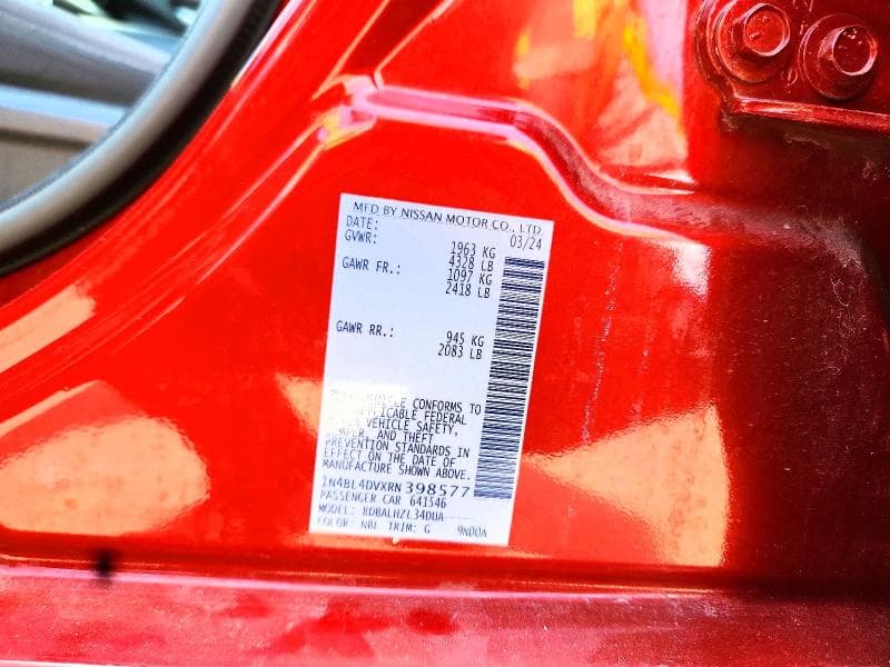2024 NISSAN ALTIMA SV 12