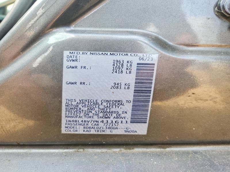 2023 NISSAN ALTIMA S 12