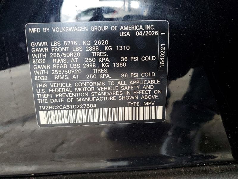 2026 VOLKSWAGEN ATLAS CROSS SPORT SE 12