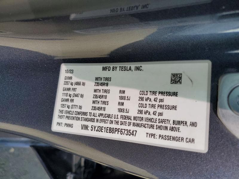 2023 TESLA MODEL 3 12