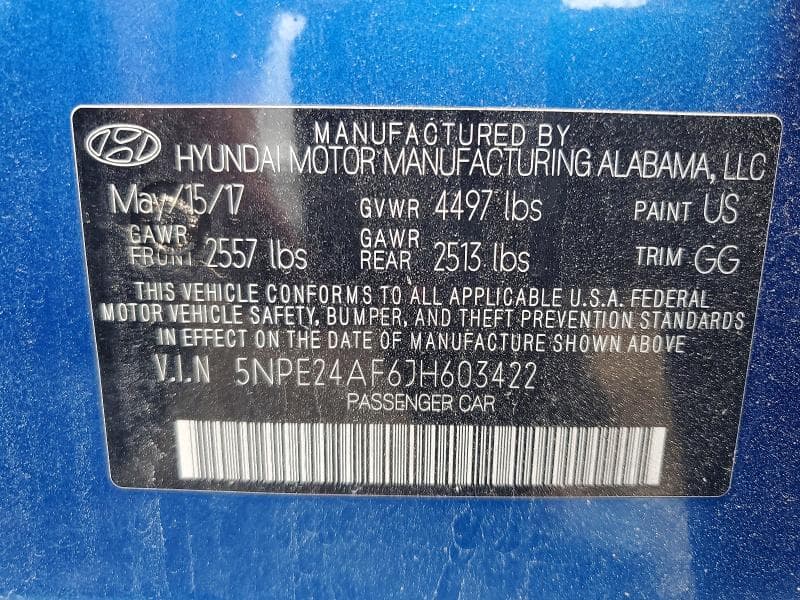 2018 HYUNDAI SONATA SE 12