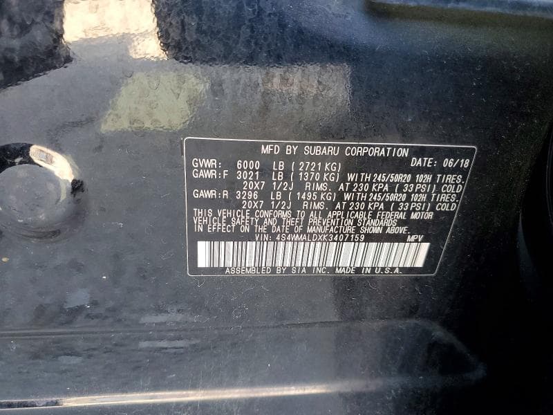 2019 SUBARU ASCENT LIMITED 14
