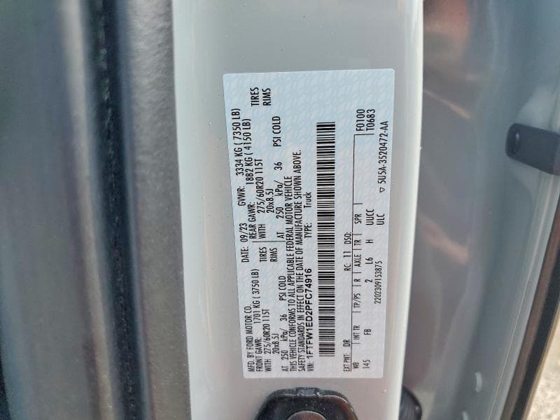 2023 FORD F150 SUPERCREW 12