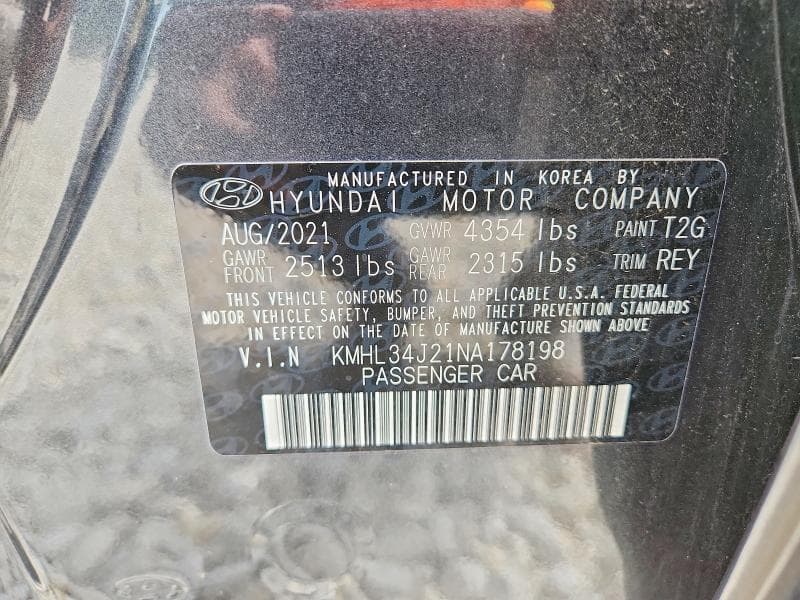2022 HYUNDAI SONATA LIMITED 12