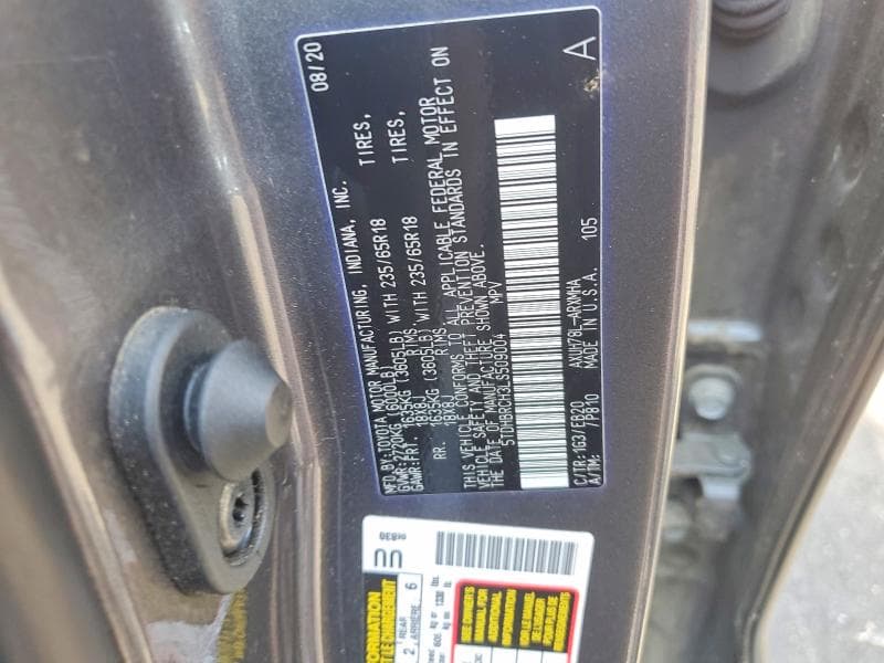 2020 TOYOTA HIGHLANDER HYBRID XLE 12