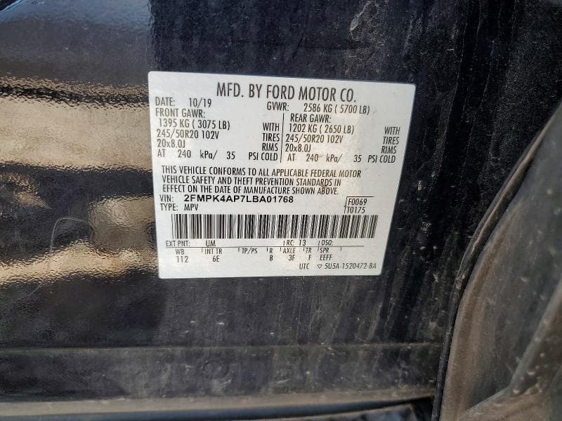 2020 FORD EDGE ST 14