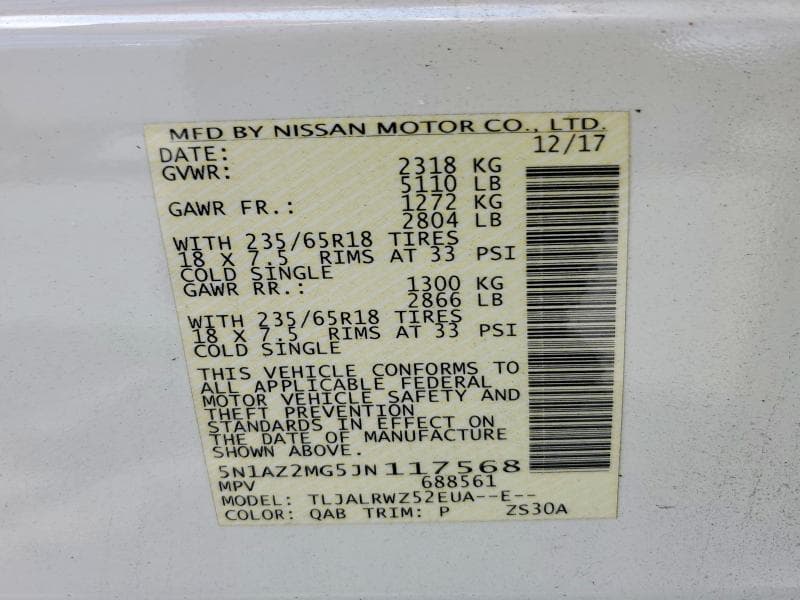 2018 NISSAN MURANO SL SL 13