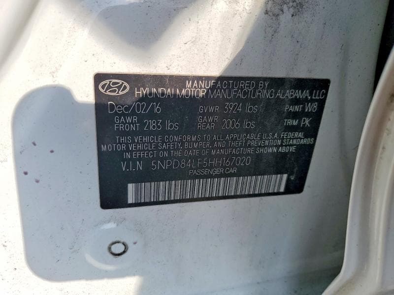 2017 HYUNDAI ELANTRA SE 12