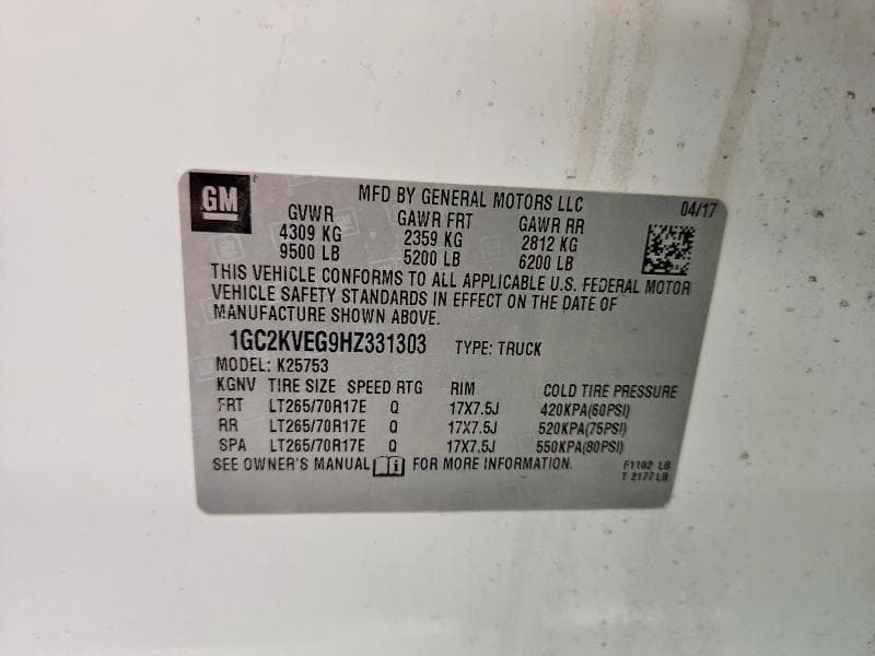 2017 CHEVROLET SILVERADO K2500 HEAVY DUTY LT K2500 HEAVY DUTY LT 13
