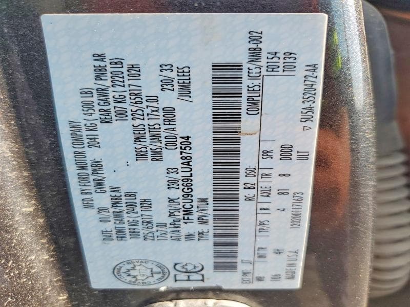 2020 FORD ESCAPE SE 13