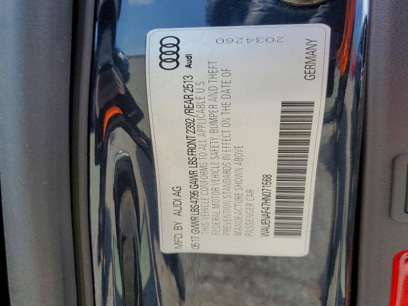 2017 AUDI A4 PREMIUM PLUS PREMIUM PLUS 13
