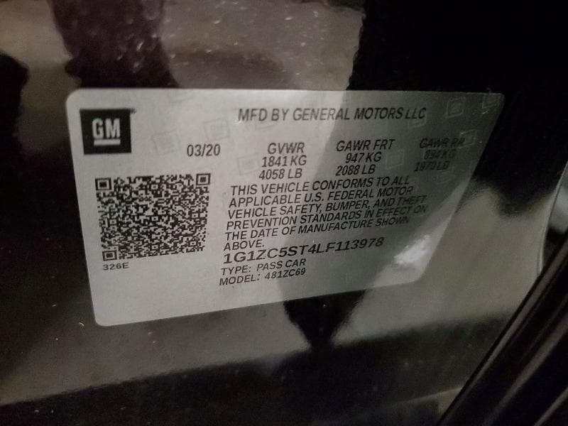 2020 CHEVROLET MALIBU LS 12