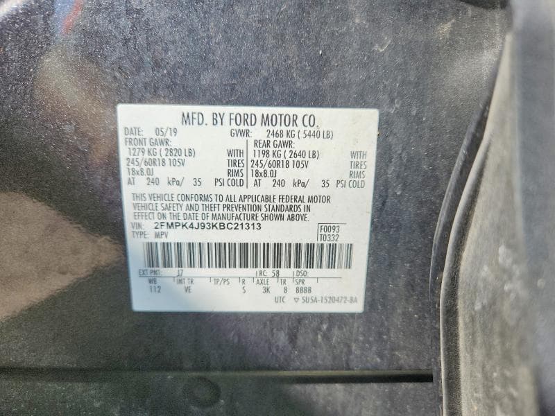 2019 FORD EDGE SEL SEL 13