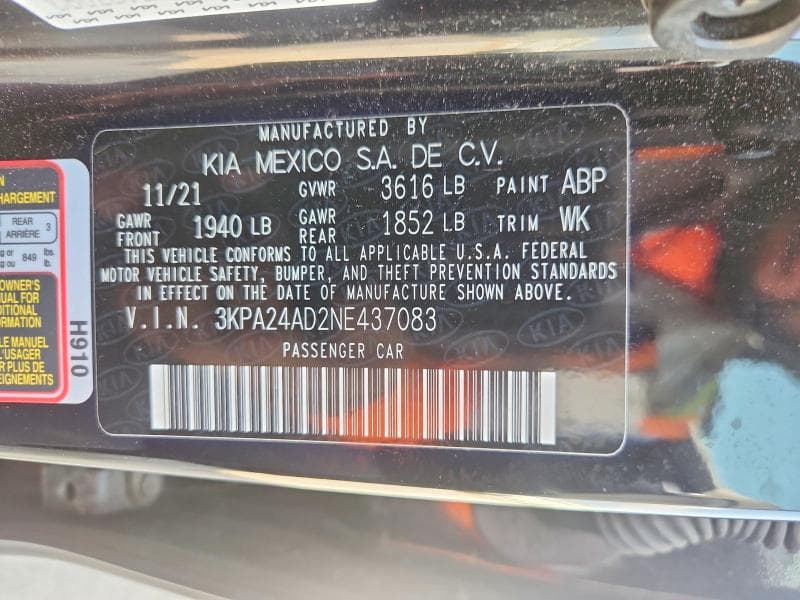 2022 KIA RIO S 12