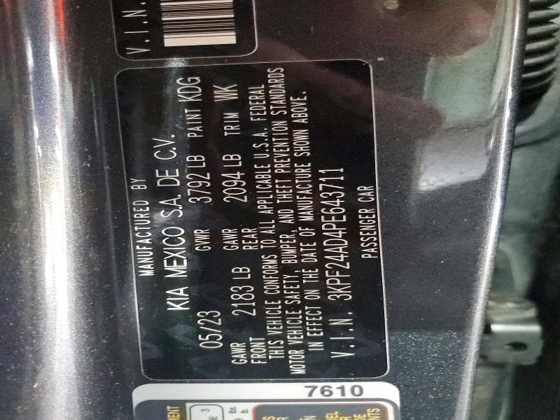 2023 KIA FORTE LXS LXS 13
