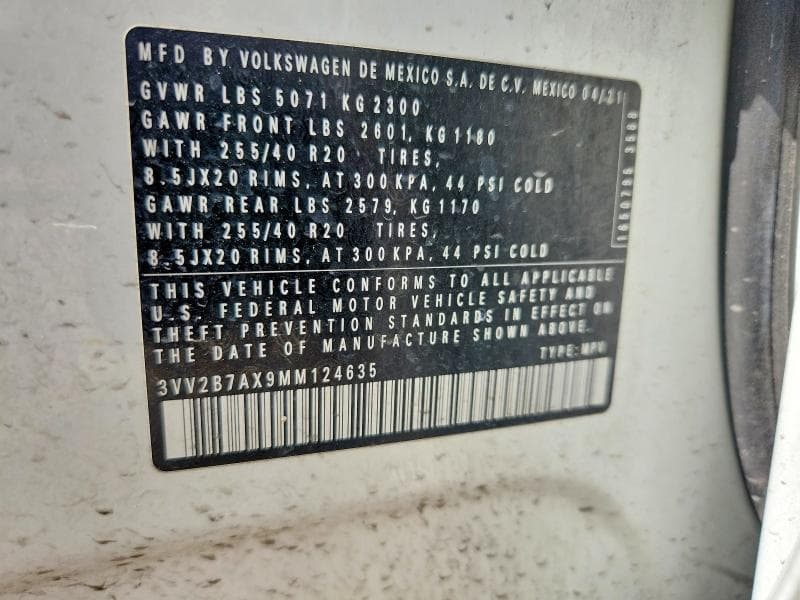 2021 VOLKSWAGEN TIGUAN SE 12