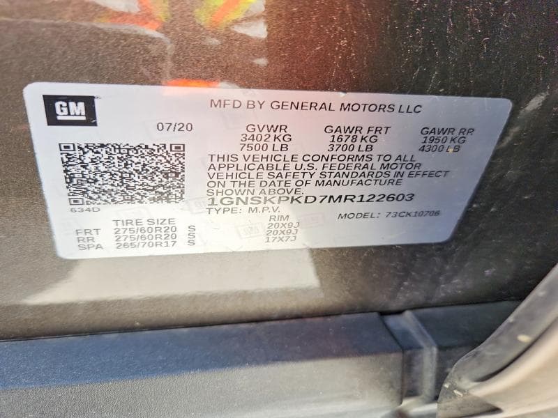 2021 CHEVROLET TAHOE K1500 Z71 K1500 Z71 13