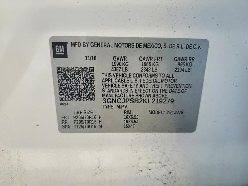 2019 CHEVROLET TRAX 1LT 12