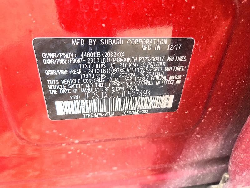 2018 SUBARU FORESTER 2.5I LIMITED 12