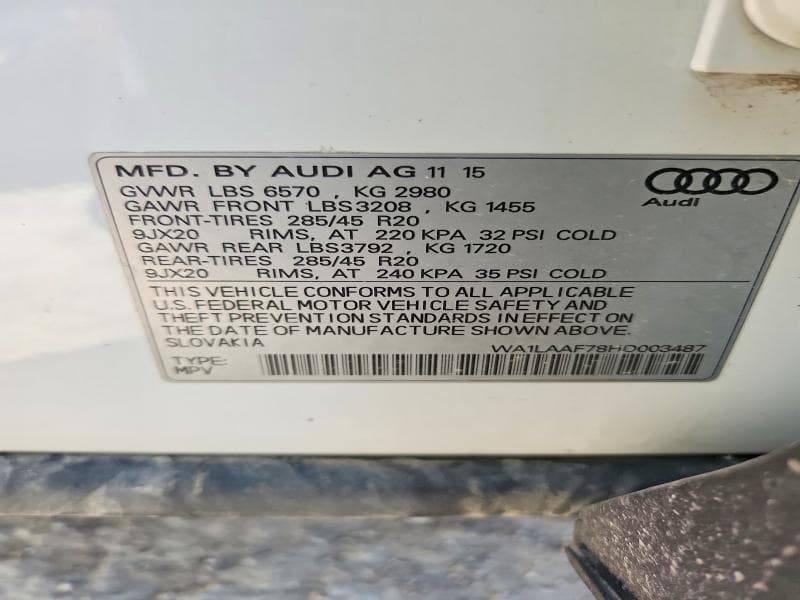 2017 AUDI Q7 PREMIUM PLUS 12
