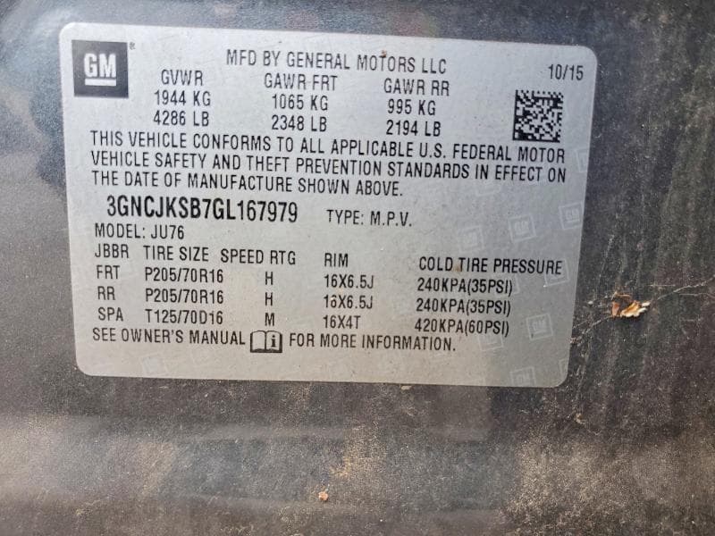 2016 CHEVROLET TRAX LS 13