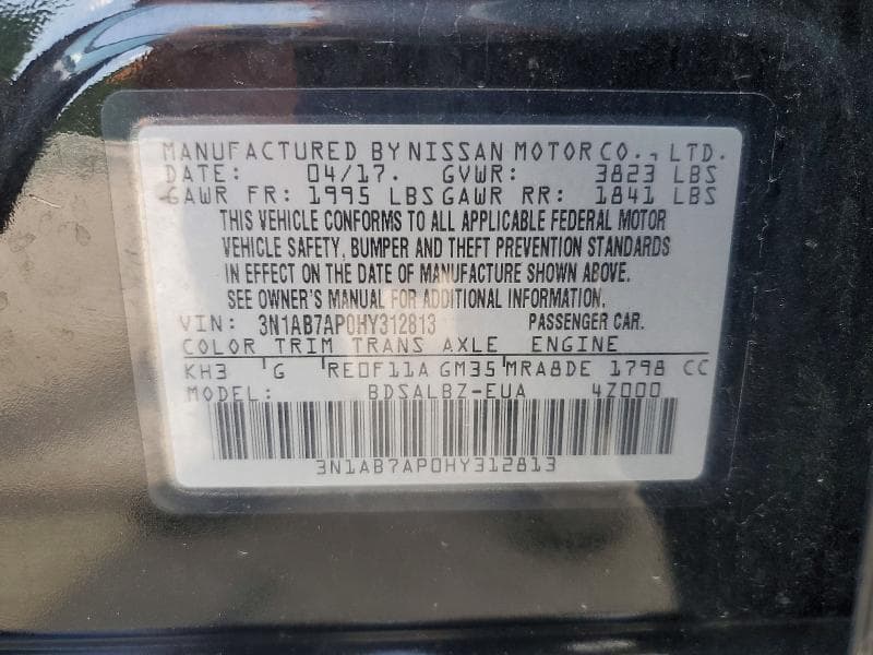 2017 NISSAN SENTRA S 12