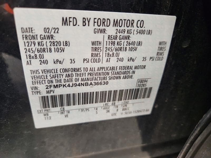 2022 FORD EDGE SEL 13