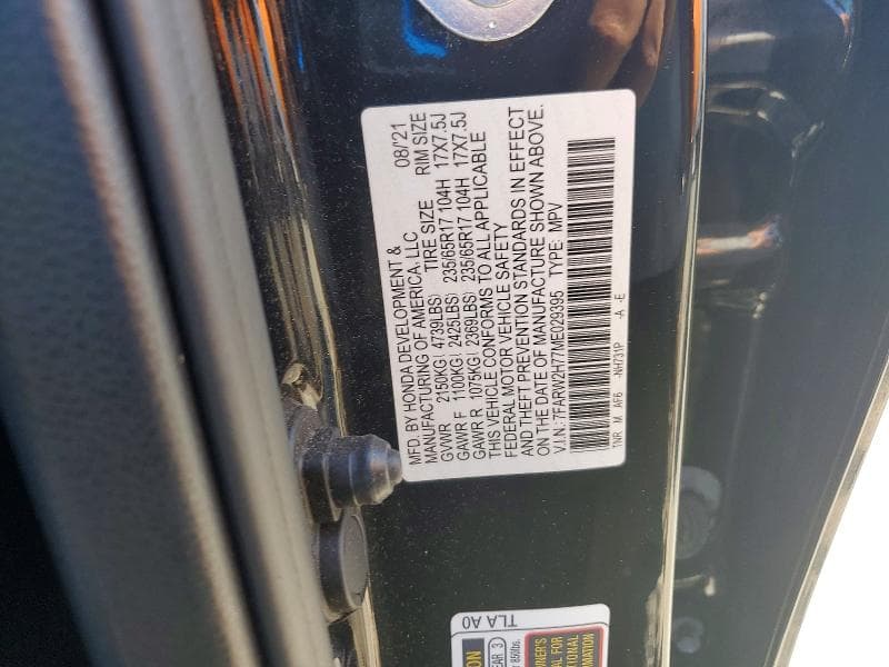 2021 HONDA CR-V SE 13